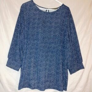 Adrianna Papell Navy Blue Blouse